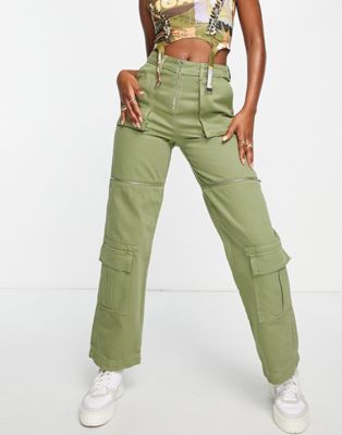 ASYOU cargo jean with pockets in khaki