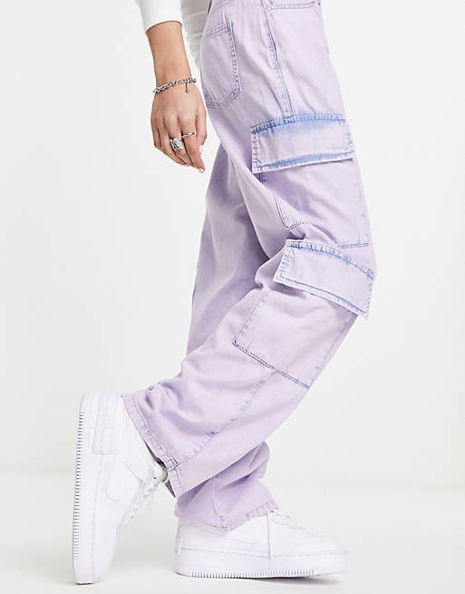 ASYOU cargo jeans in washed lilac | ASOS