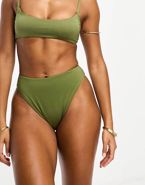 ASYOU clean highwaist bikini bottom in khaki - view 1