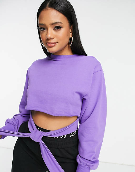 Co-ords ASYOU co-ord cut out wrap detail top in violet 