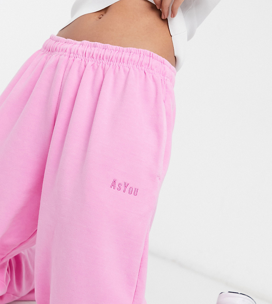 ASYOU co-ord jogger in bright pink