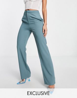ASYOU co-ord straight leg trousers in washed blue - ASOS Price Checker