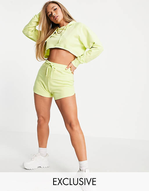 ASYOU co-ord sweat runner in bright yellow