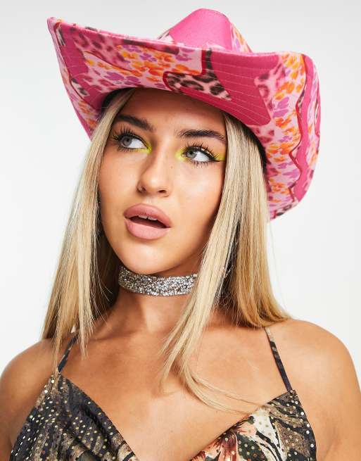 ASYOU cowboy hat in spliced animal print | ASOS display picture 2