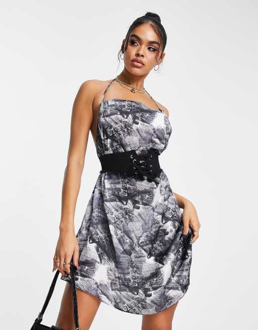 corsetry slip dress