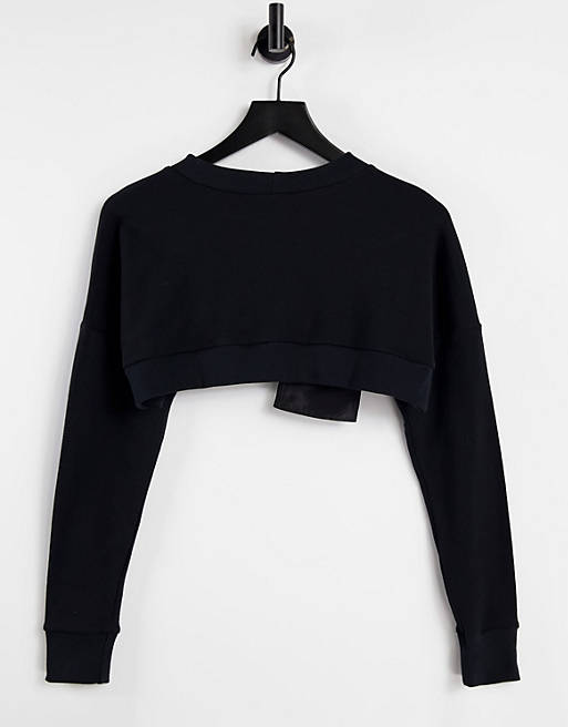 Hoodies & Sweatshirts ASYOU cropped utility sweat in black 