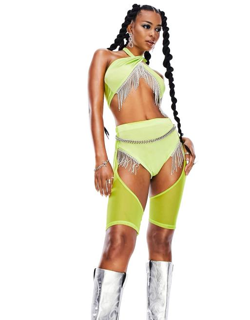 Rave Chaps Assless Chaps Rave Outfit Women Set -  Sweden