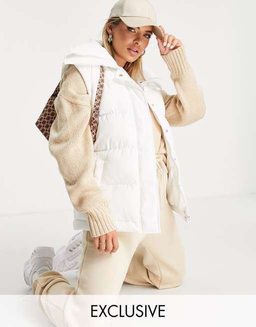 ASYOU - Gewatteerde bodywarmer in wit