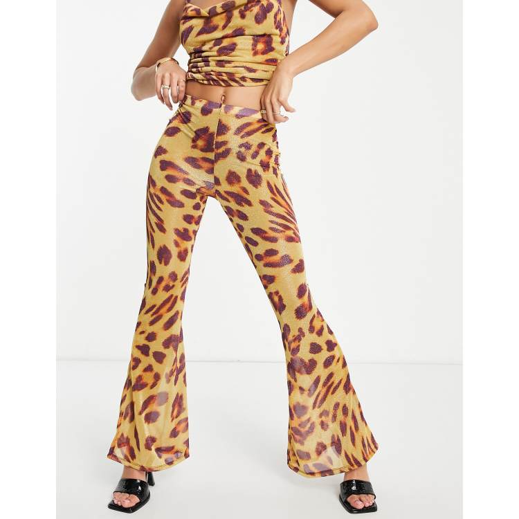 Leopard print bell sales bottoms