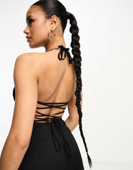 ASYOU halter neck maxi dress in black | ASOS