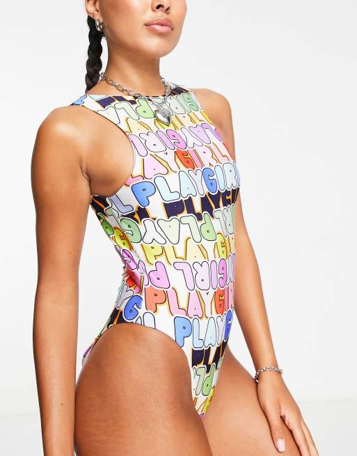 High neck and back on sale swimsuit