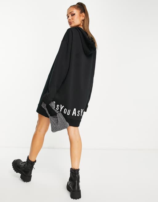 ASYOU hoodie with back branding in black, 3 of 4