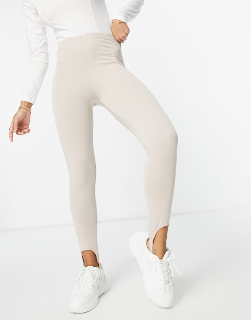 ASYOU – Jasnobeżowe legginsy ze strzemionami, 4 z 4