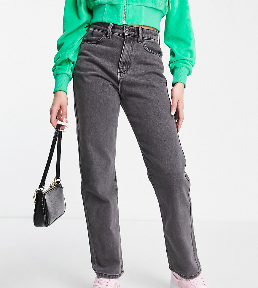 ASYOU - Jeans met rechte pijpen in jaren '90-stijl met wassing in zwart-Grijs