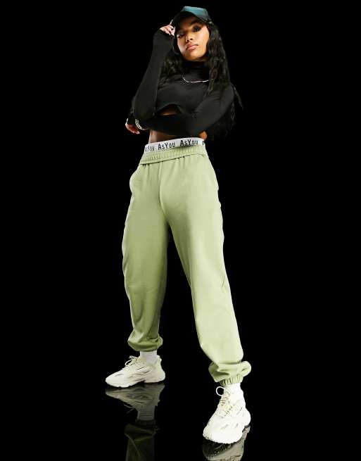 ASYOU - Jogger avec taille élastique griffée - Vert, 4 de 4