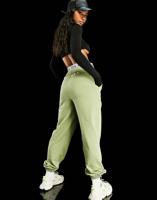 ASYOU jogger with branded elastic waistband in green, 2 of 4
