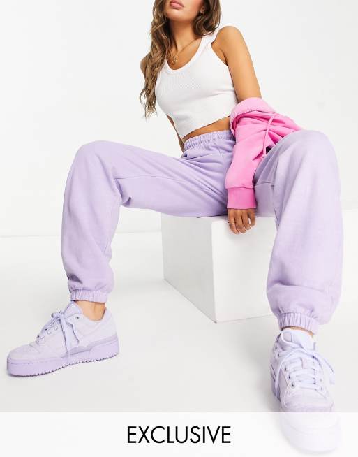 AsYou – Jogginghose in verwaschenem Flieder mit Logo, Kombiteil