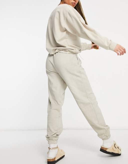 ASYOU – Kamiennobezowe joggersy oversize z logo – część zestawu, 2 z 4