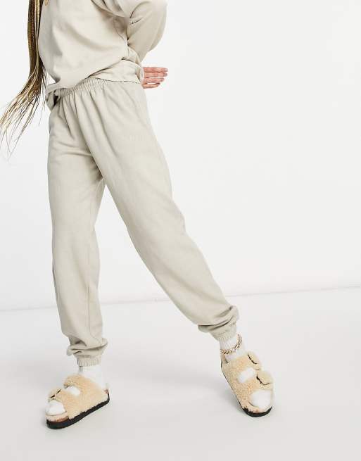 ASYOU – Kamiennobezowe joggersy oversize z logo – część zestawu, 4 z 4