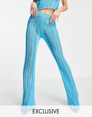 Asyou Knit Ladder Pants In Blue - Part Of A Set | ModeSens