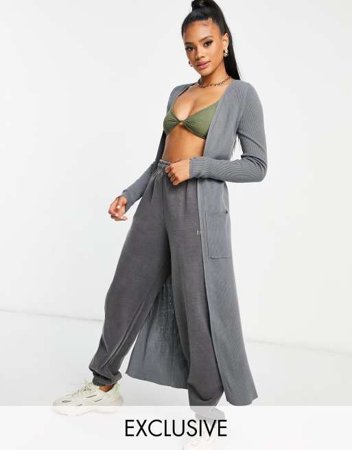 Grey Maxi Cardigan