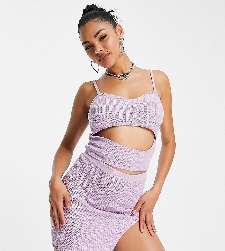 Bralets by AsYou Exclusive to ASOS Skirt sold separately V-neck Fixed straps Regular fit
