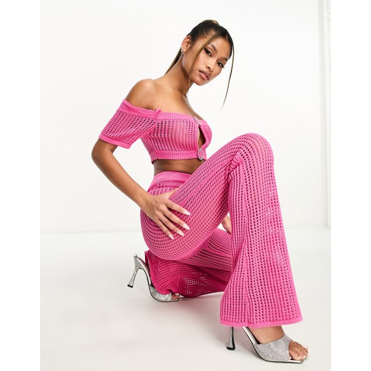 ASYOU jersey flare co-ord in washed pink