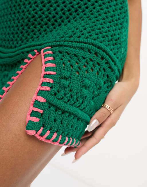 slim fit dress slacks GREEN WITH ENVY CROCHET MIDI DRESS IN GREEN – AKIRA