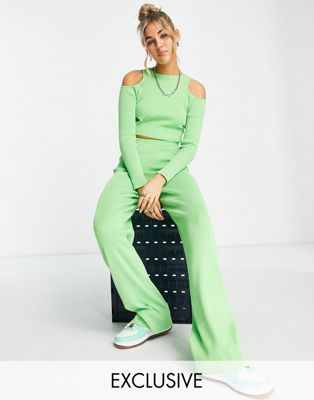 ASYOU knitted trouser co-ord in green - ASOS Price Checker