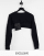 ASYOU – Kurz geschnittenes Utility-Sweatshirt in Schwarz