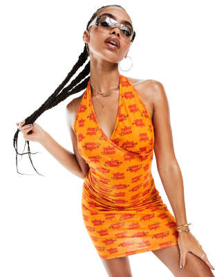 kleid orange asos