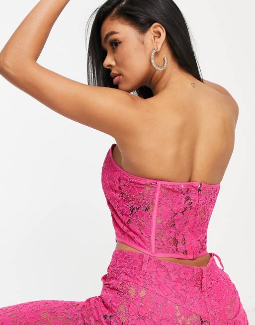 ASYOU lace corset co-ord in pink, 2 of 4