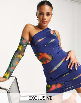 Asyou Layer Mesh Dress In Butterfly Printmulti ModeSens