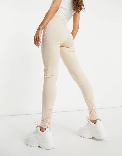 ASYOU - Legging à ourlets fendus - Sable, 2 de 4