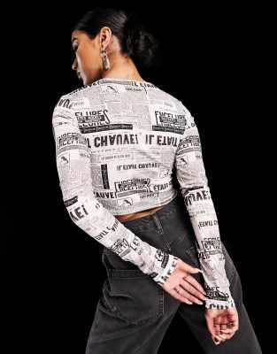newspaper long sleeve