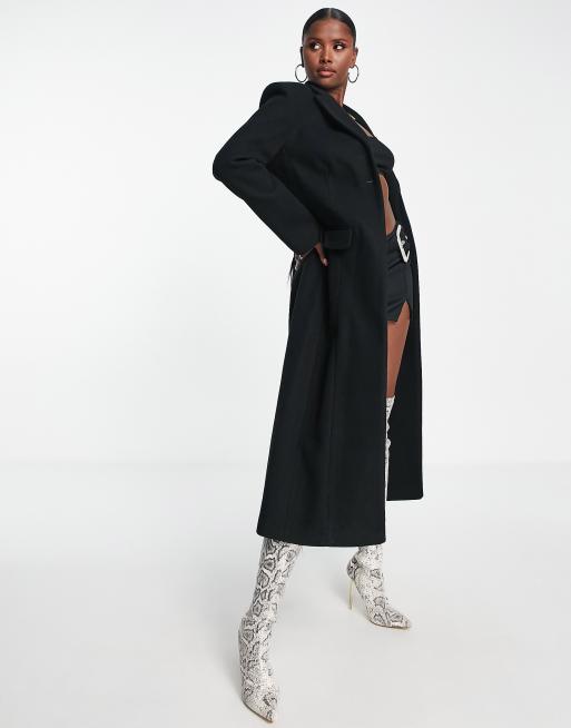 Asos black coat hotsell