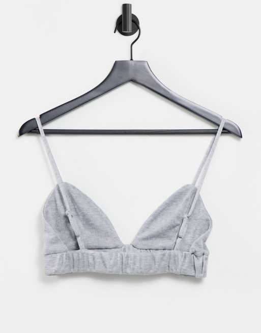 ASYOU lounge micro bralet in grey marl, 2 of 4