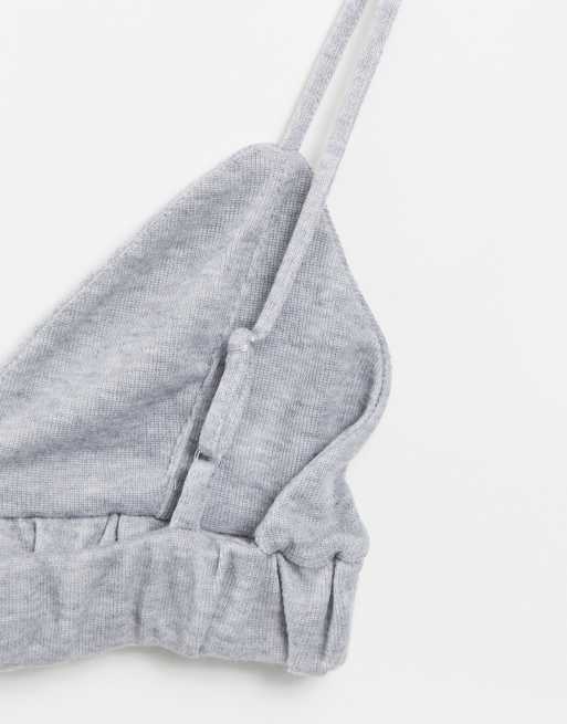 ASYOU lounge micro bralet in grey marl, 4 of 4