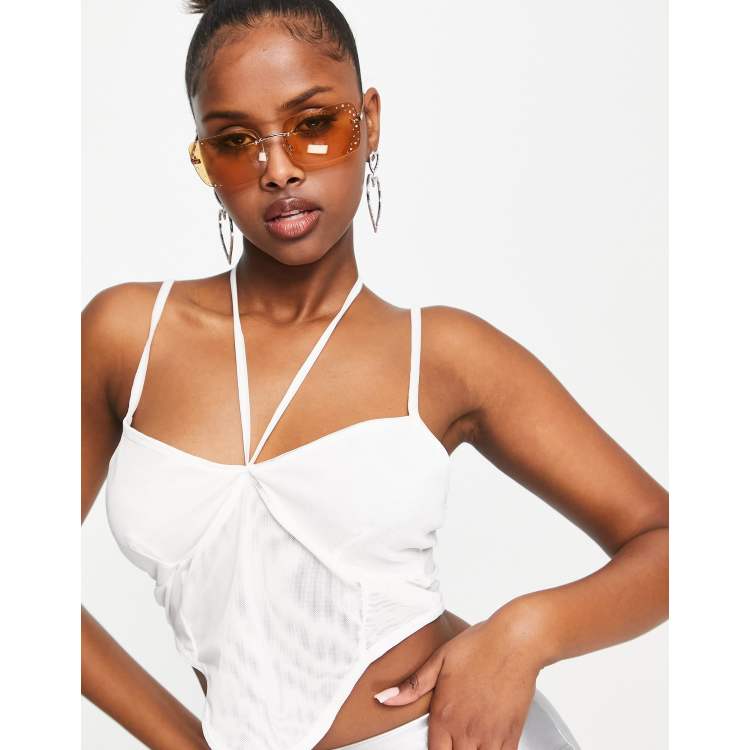 AMERI BUSTIER LAYERED SHEER SHIRT | omundoeoseular.com.br