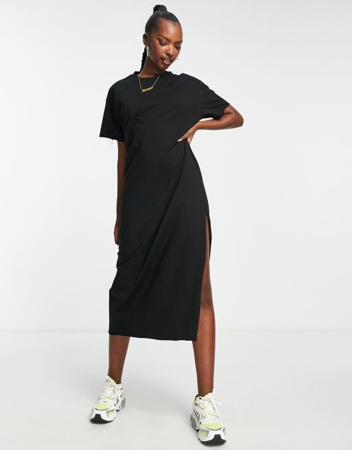 Black midi 2025 t shirt dress