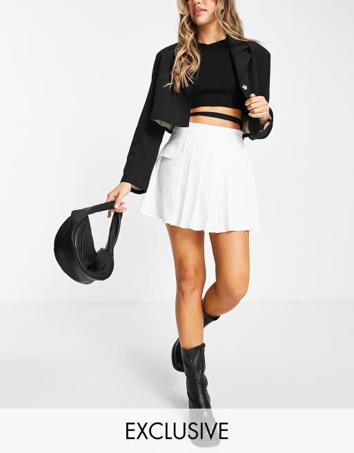 ASYOU - Mini-jupe pliss?�e d'ensemble - Blanc | ASOS
