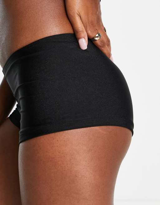 AsYou – Mix and Match – Czarny dół od bikini o fasonie szortów, 3 z 4