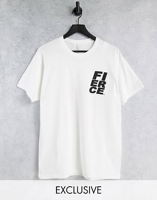 ASYOU oversize t-shirt with flashback graphic in white
