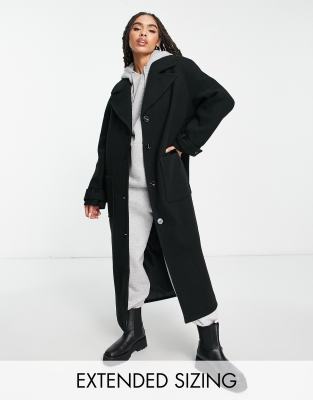 ASYOU oversized midaxi coat in black - ASOS Price Checker