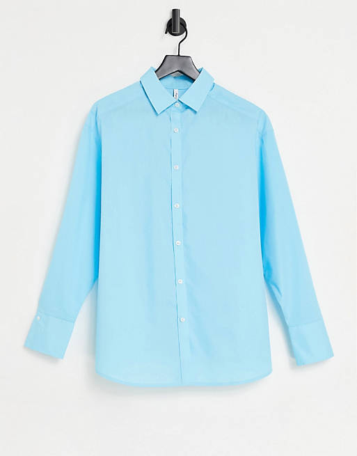  Shirts & Blouses/ASYOU oversized shirt with back branding in aqua 