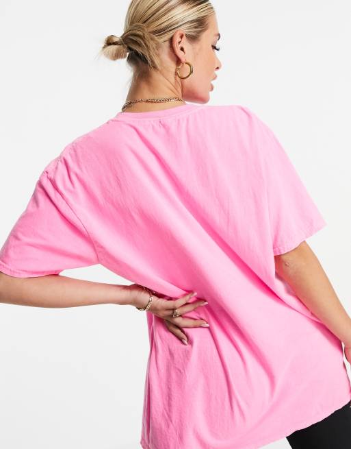 neon pink oversized shirt