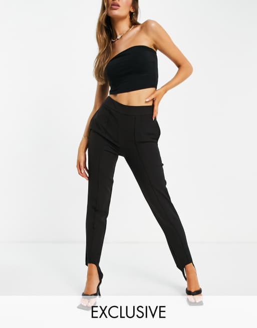 ASYOU - Pantalon ajusté à bride sous-pied - Noir