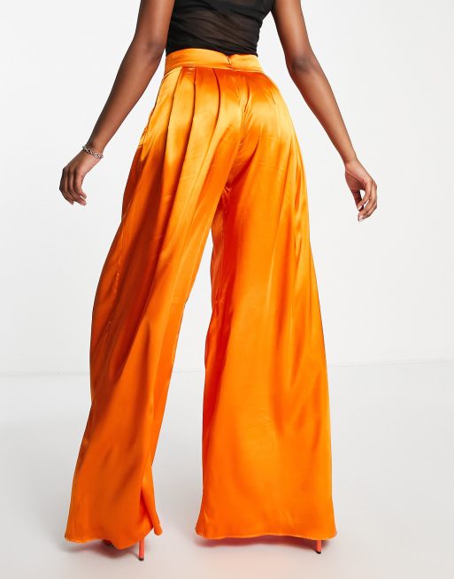 L'INCOMPARABLE pantalon ample en lin orange