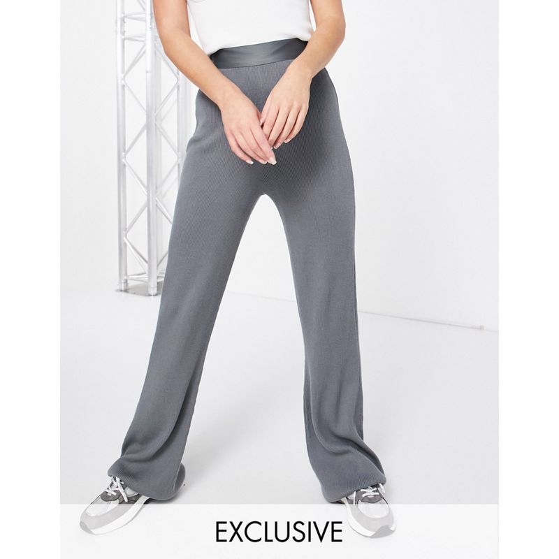 Coordinati Donna ASYOU - Pantaloni in maglia grigi in coordinato