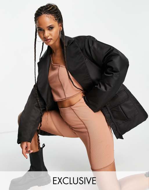 Puffer cheap blazer jacket